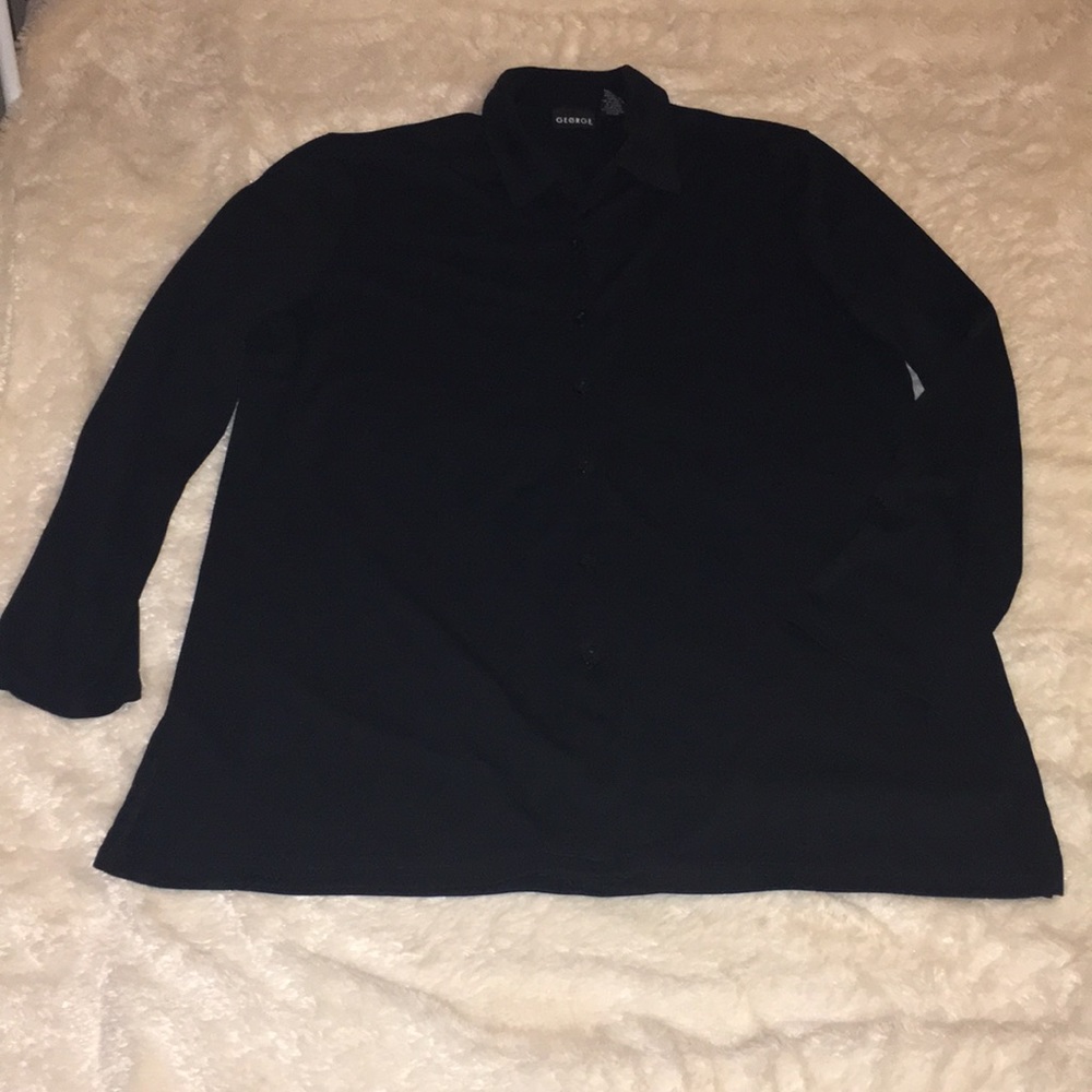 George black long button down sleeve jacket/shirt